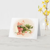 ピンクバラギフトカスタマイズ可能なカード カード (黄色い花)