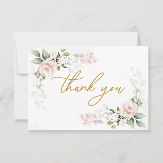 ピンクバラズ紅葉シャワーありがとう サンキューカード (正面)