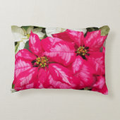 ピンクバリエットポインセティアスホリデー アクセントクッション (裏面)