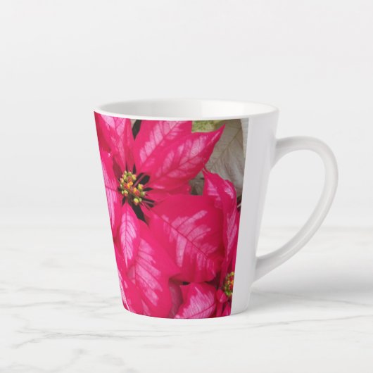 ピンクバリエットポインセティアスホリデー カフェラテマグ (右)