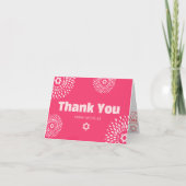 ピンクバルミツワースターバストはっきりしたタイプクールGroovy サンキューカード (正面)