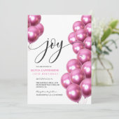 ピンクバルーズピンク16thジョイハッピーバースデー 招待状 (スタンド正面)