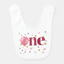 ピンクバルーンと紙吹雪第1誕生日