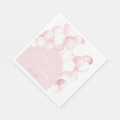 ピンクバルーンのアーチ赤ちゃんシャワーナプキン スタンダードランチョンナプキン (角)