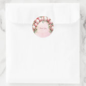 ピンクバルーンのシール ラウンドシール (バッグ)