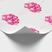 ピンクバルーンのラッピング紙 ラッピングペーパー (角)