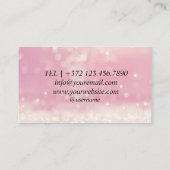ピンクバルーンエレガントデザインで目立つ 名刺 (裏面)