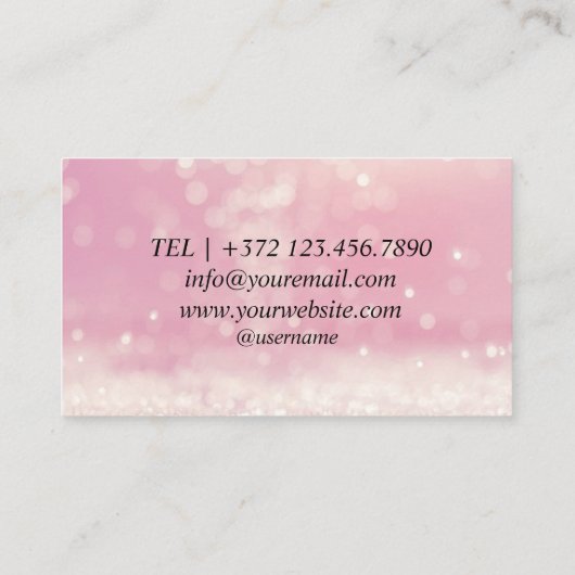 ピンクバルーンエレガントデザインで目立つ 名刺 (裏面)