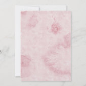 ピンクバルーンガーランド赤ちゃんシャワー サンキューカード (裏面)