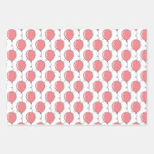 ピンクバルーンガールズ誕生日 ラッピングペーパーシート (正面2)