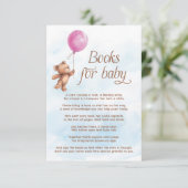 ピンクバルーンガールテディベアベビー エンクロージャーカード (スタンド正面)