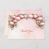 ピンクバルーンサンキューカード サンキューカード (正面/裏面)