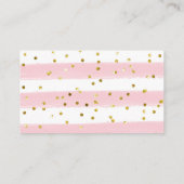 ピンクバルーンテディベアおむつラッフル エンクロージャーカード (裏面)