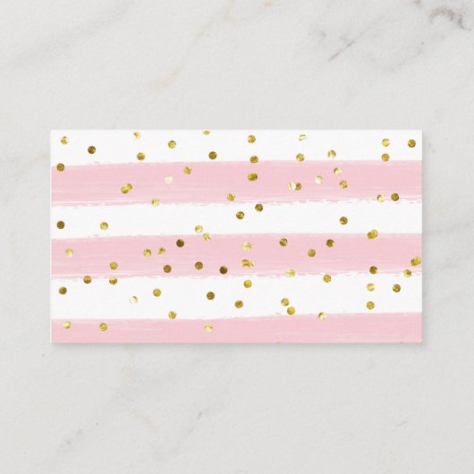 ピンクバルーンテディベアおむつラッフル エンクロージャーカード (裏面)