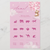 ピンクバルーンテディベア動物妊娠ゲーム (正面)