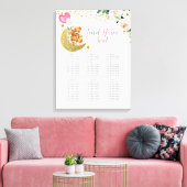 ピンクバルーンテディベア座席表の記号 キャンバスプリント (インサイチュ (リビング))