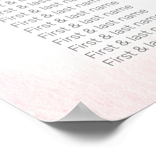 ピンクバルーンテディベア座席表の記号 ポスター (角)