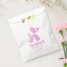 ピンクバルーンドッグ誕生日バッグ