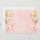 ピンクバルーンバースデーパーティーサンキューカード サンキューカード (裏面)