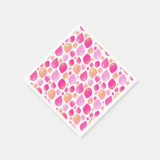 ピンクバルーンパターン赤ちゃん女の子の赤ちゃんシャワー スタンダードカクテルナプキン (角)