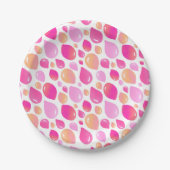 ピンクバルーンパターン赤ちゃん女の子の赤ちゃんシャワー ペーパープレート (正面)