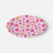 ピンクバルーンパターン赤ちゃん女の子の赤ちゃんシャワー ペーパープレート (アングル)