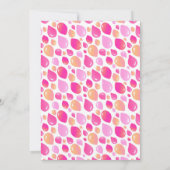 ピンクバルーンパターン赤ちゃん女の子の赤ちゃんシャワー 招待状 (裏面)