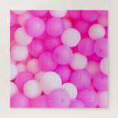 ピンクバルーンフェスティバル背景デザイン。 ジグソーパズル (横)
