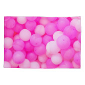 ピンクバルーンフェスティバル背景デザイン。 枕カバー (裏面)