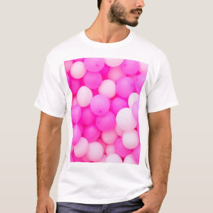 ピンクバルーンフェスティバル背景デザイン。 Tシャツ