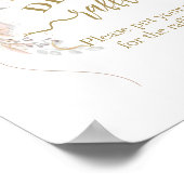 ピンクバルーンフローラユーカリ赤ちゃんシャワーおむつ ポスター (角)