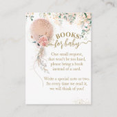 ピンクバルーンフローラユーカリ赤ちゃんシャワーブック エンクロージャーカード