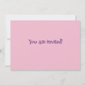 ピンクバルーンブルーカップケーキ誕生日招待状 招待状 (裏面)