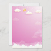 ピンクバルーンベア赤ちゃんシャワー 招待状 (裏面)