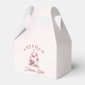 ピンクバルーンベビーカー女の子ムスリムAqiqah フェイバーボックス (裏面サイド)