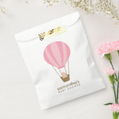 ピンクバルーンベビーシャワーのベビー フェイバーバッグ (封をした状態)