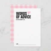 ピンクバルーンベビーシャワーママアドバイスカード 招待状 (正面/裏面)