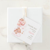 ピンクバルーン付きテディベアありがとうございましたメッセージカード フェイバータグ (インサイチュ)