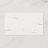 ピンクバルーン付きテディベアおむつラッフル エンクロージャーカード (裏面)