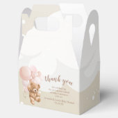 ピンクバルーン付きテディベアお願いボックス フェイバーボックス (オープン)