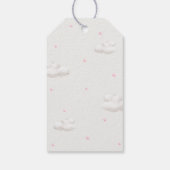 ピンクバルーン付きテディベア赤ちゃんシャワー ギフトタグ (裏面)