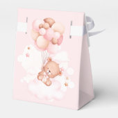 ピンクバルーン付きテディベア赤ちゃんシャワー フェイバーボックス (裏面サイド)