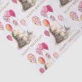 ピンクバルーン付きハリネズミハッピーバースデー 薄葉紙 (詳細)