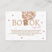 ピンクバルーン付きベビークマ用ブックス エンクロージャーカード (正面)