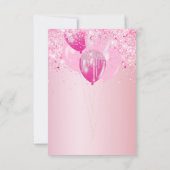 ピンクバルーン女の子ハッピーバースデー カード (裏面)