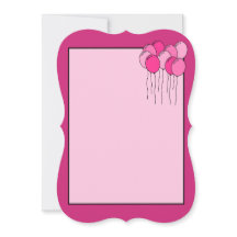 ピンクバルーン招待状