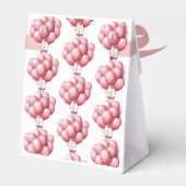 ピンクバルーン水色ガールベビーシャワー フェイバーボックス (裏面サイド)