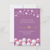 ピンクバルーン特別な人の誕生日パーティー 招待状 (裏面)