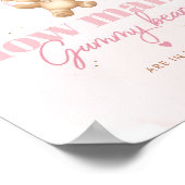 ピンクバルーン瓶に入っているグミベアの数 ポスター (角)