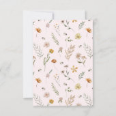 ピンクバルーン花ベビーシャワーありがとうカード 招待状 (裏面)